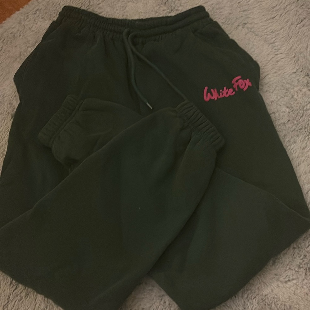 white fox sweatpants